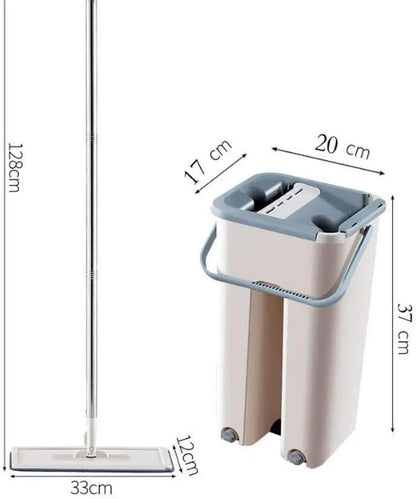 Hands-Free Flat Mop & Bucket Set