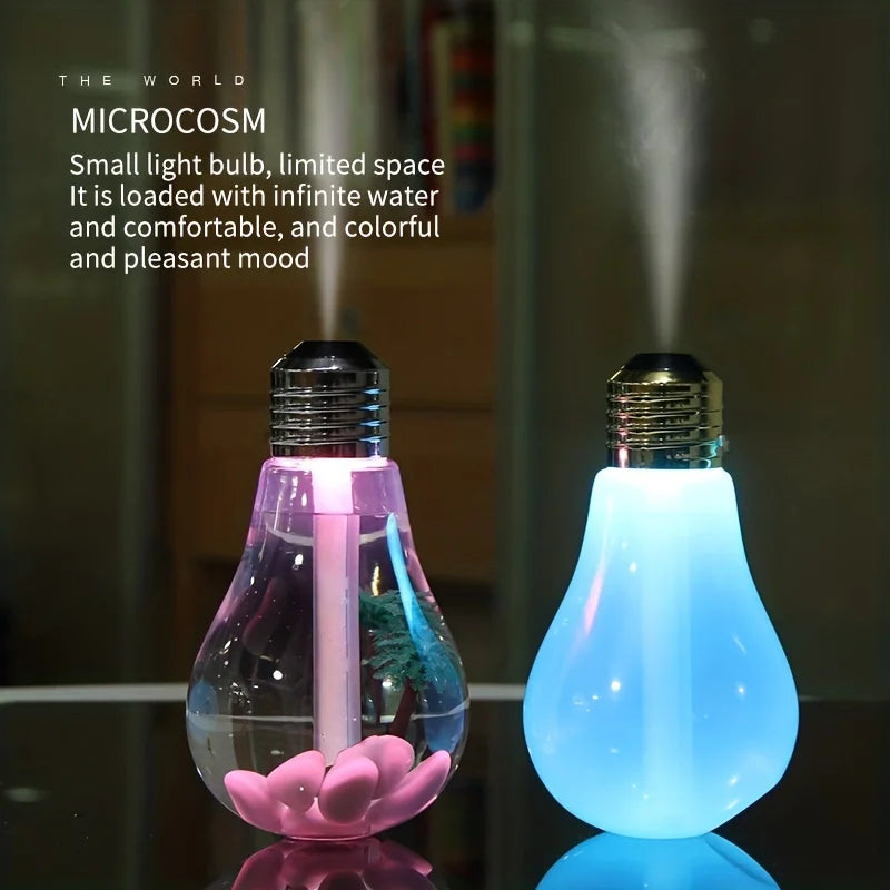 Humidifier with Bulb Design for Home Decor