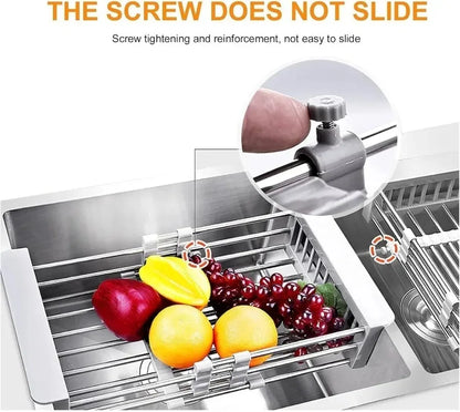 Retractable Stainless Steel Sink Rack