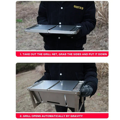 Compact Outdoor Charcoal Grill