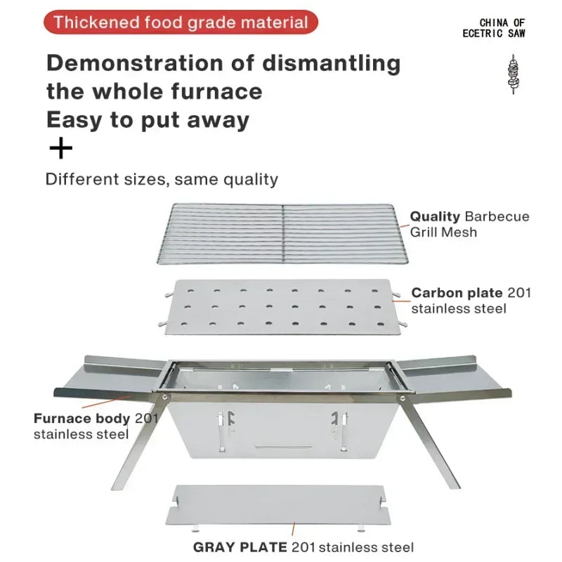Compact Outdoor Charcoal Grill