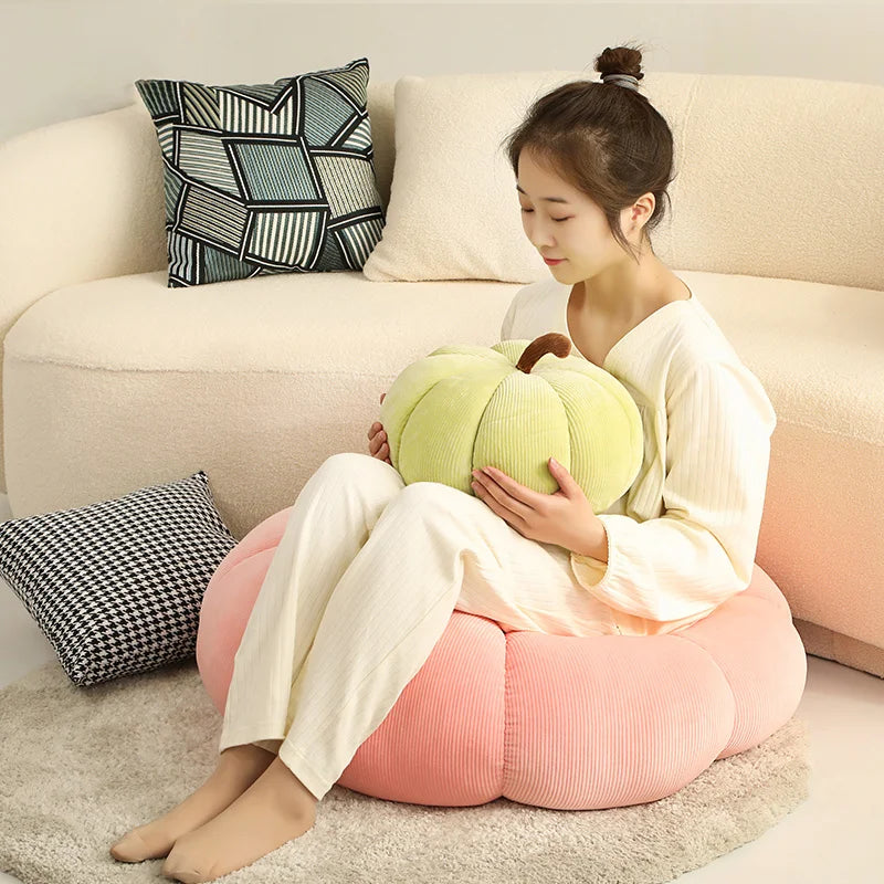 Modern Minimalist Pumpkin-Shaped Pillow Cushion
