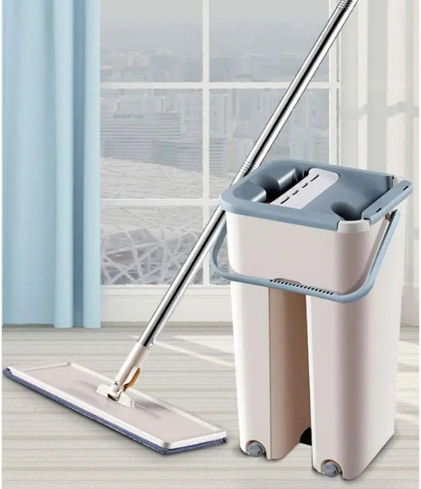 Hands-Free Flat Mop & Bucket Set