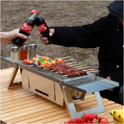 Compact Outdoor Charcoal Grill