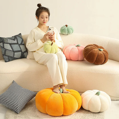 Modern Minimalist Pumpkin-Shaped Pillow Cushion