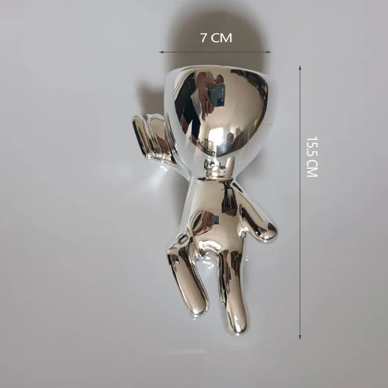 Ceramic Figurine Vase, Home Decor Planter Piece