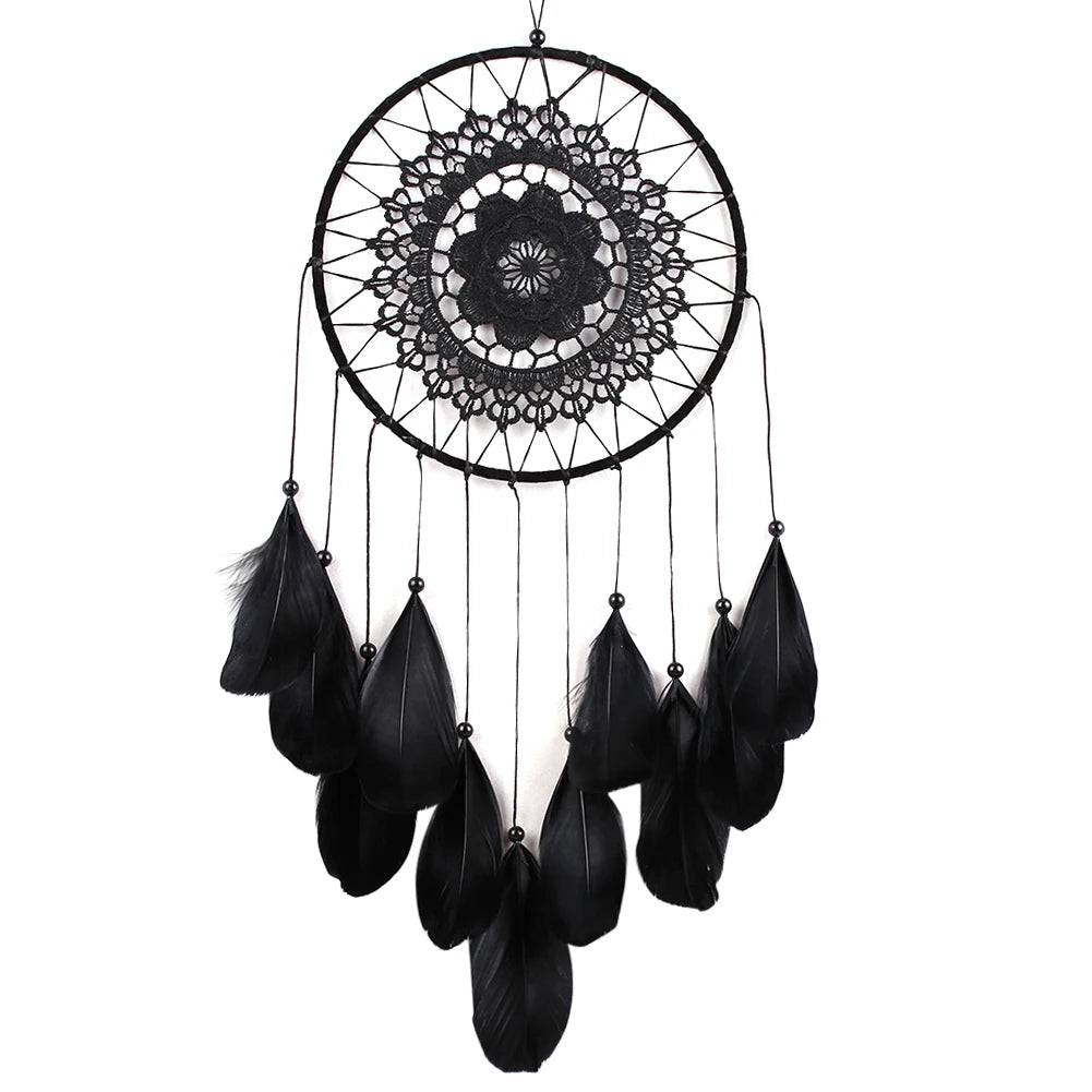 Lace Sunflower Dreamcatcher Home Decor with Feathers