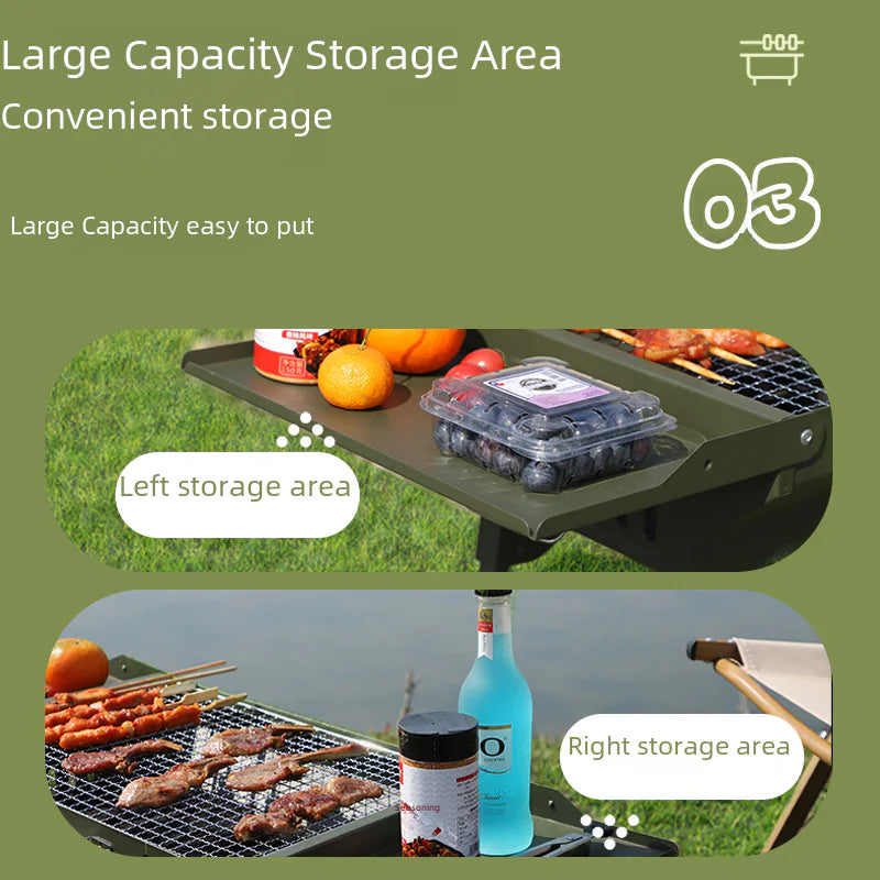 Compact Outdoor Charcoal Grill